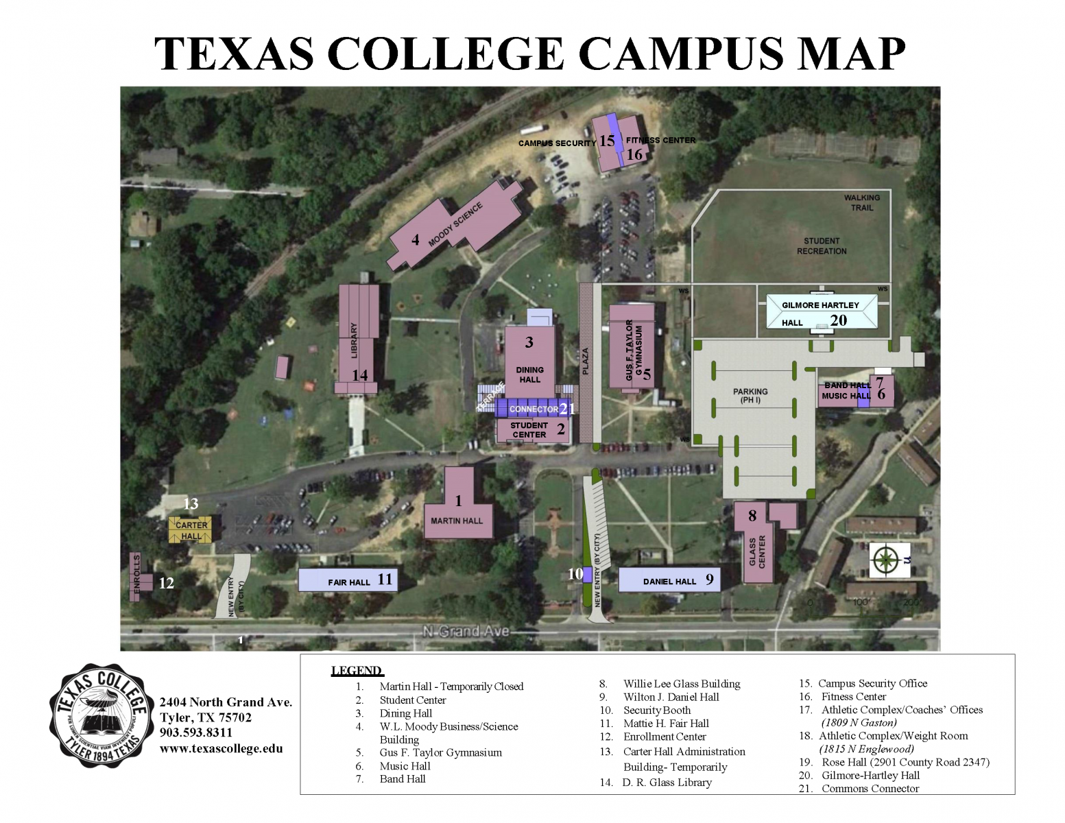 Aerial picture of TC Campus