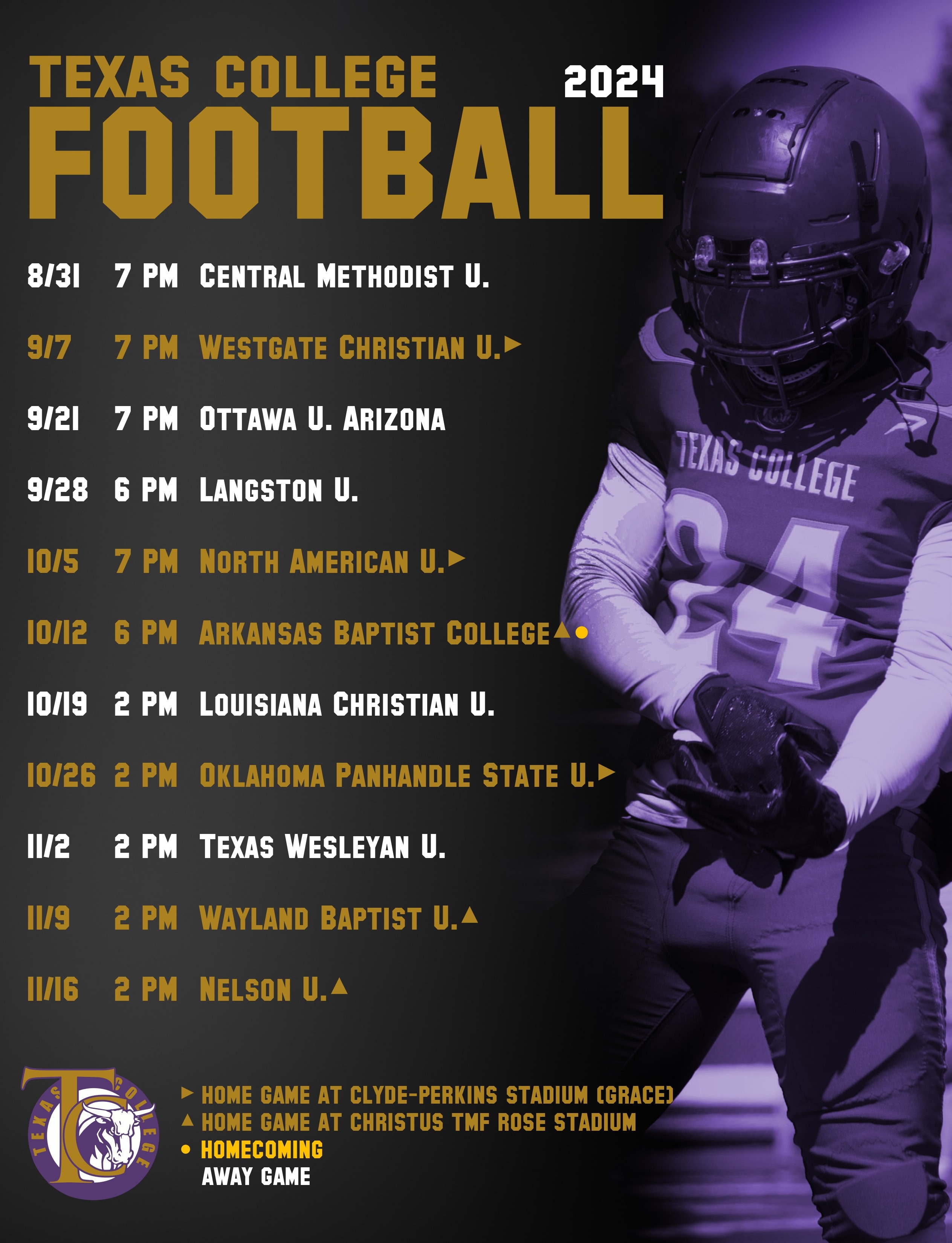 2024 Texas College Football Schedule