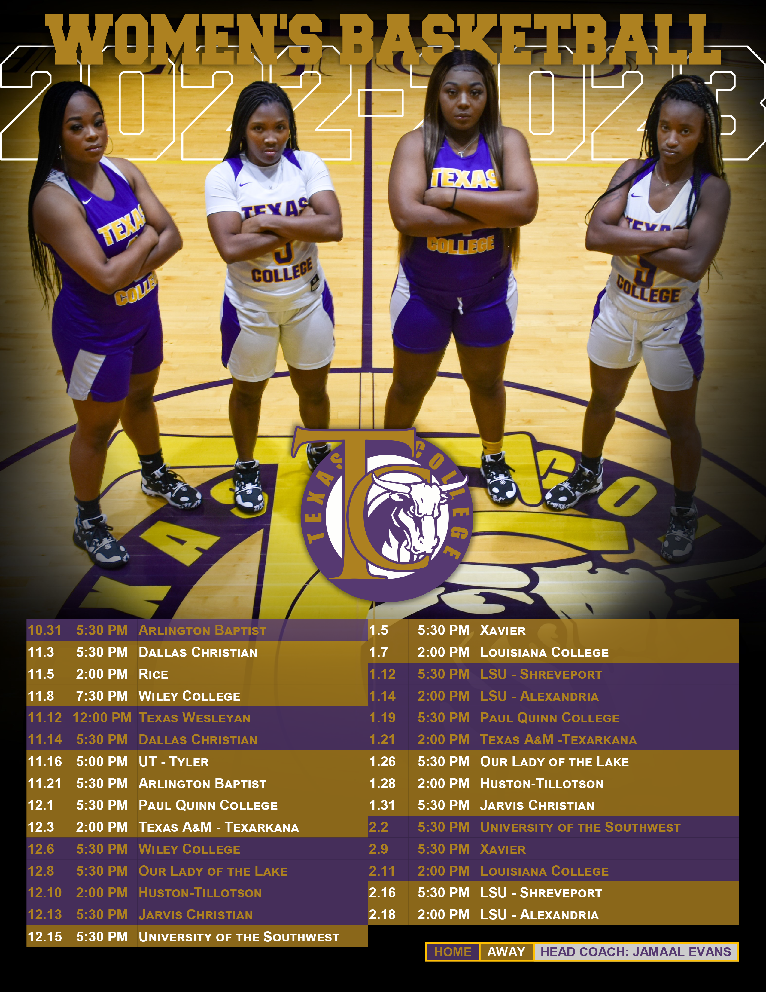 2022-2023 Women's Basketball Schedule